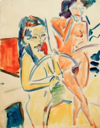Fränzi with Bow and Nude